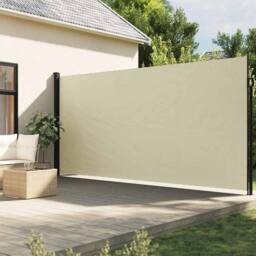 Berkfield Home Retractable Side Awning Cream 200x600 cm