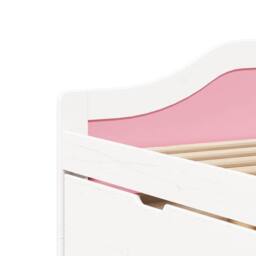 Berkfield Home Beautiful Day Bed with 3 Drawers without Mattress IRUN White&Pink in Pink - thumbnail 9