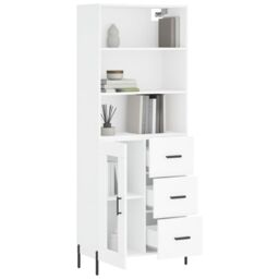 Berkfield Home Highboard White 69.5x34x180 cm Engineered Wood - thumbnail 3