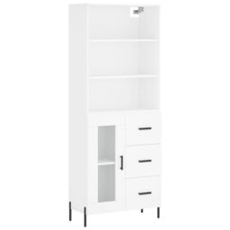 Berkfield Home Highboard White 69.5x34x180 cm Engineered Wood - thumbnail 2