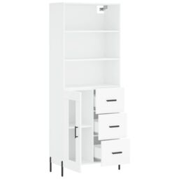 Berkfield Home Highboard White 69.5x34x180 cm Engineered Wood - thumbnail 4