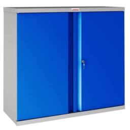Phoenix Safe Company Stationery Cupboard in Blue with Key Lock, SC1010GBK, 351L - Size: 100 cm