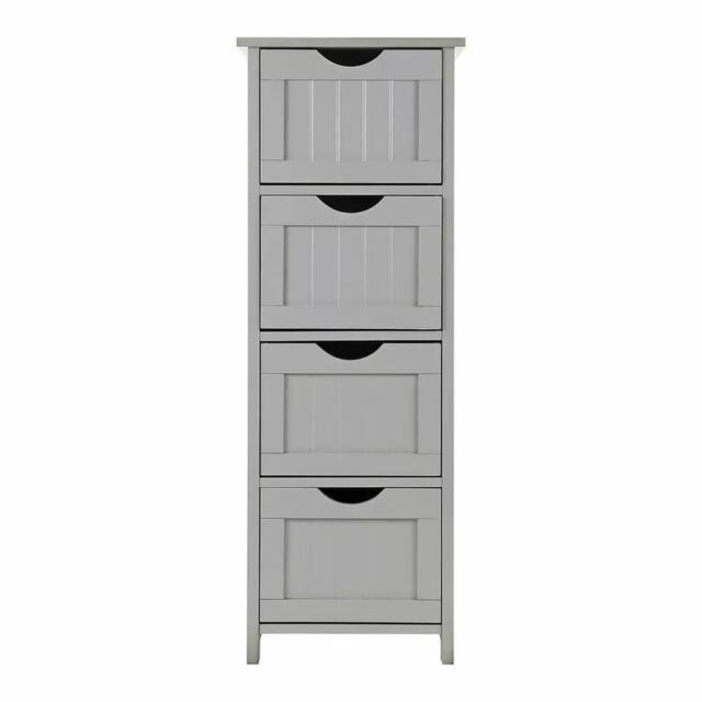 Kelvenix Grey 4-Drawer Free Standing Bathroom Storage Cabinet - image 1