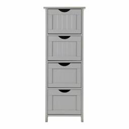 Kelvenix Grey 4-Drawer Free Standing Bathroom Storage Cabinet - thumbnail 1