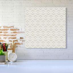 "Warren Reed - Designer Abstract Ornament Pattern Canvas in Grey - Size: W30"" x H30""" - thumbnail 2