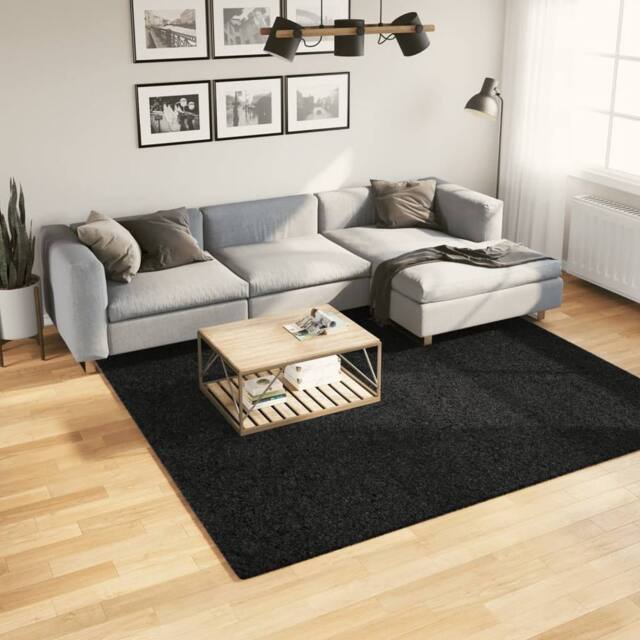 Berkfield Home Rug OVIEDO Short Pile Black 240x240 cm - Size: Medium - image 1