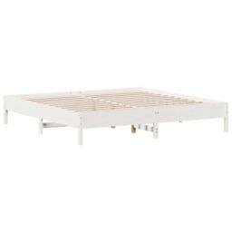 Berkfield Home Bed Frame without Mattress White 180x200 cm Super King Solid Wood Pine - thumbnail 6