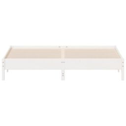 Berkfield Home Bed Frame without Mattress White 180x200 cm Super King Solid Wood Pine - thumbnail 4
