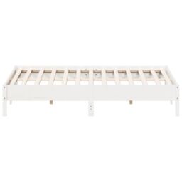 Berkfield Home Bed Frame without Mattress White 180x200 cm Super King Solid Wood Pine - thumbnail 5