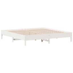 Berkfield Home Bed Frame without Mattress White 180x200 cm Super King Solid Wood Pine - thumbnail 2