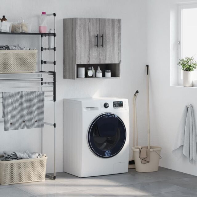Berkfield Home Wall Cabinet Grey Sonoma 60x31x70 cm Engineered Wood - Size: 60 x 31 x 70 cm - image 1