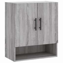 Berkfield Home Wall Cabinet Grey Sonoma 60x31x70 cm Engineered Wood - Size: 60 x 31 x 70 cm - thumbnail 2