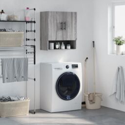 Berkfield Home Wall Cabinet Grey Sonoma 60x31x70 cm Engineered Wood - Size: 60 x 31 x 70 cm - thumbnail 1