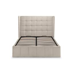Cheshire Tamarack Cream Velvet Ottoman Storage Bed - King (150cm) - thumbnail 5