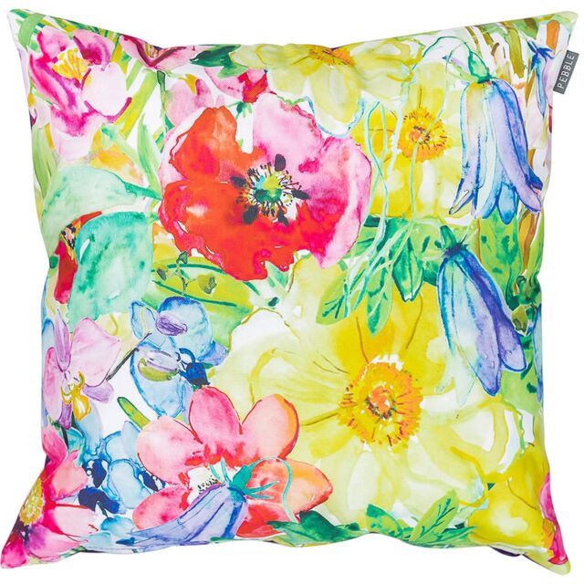 icon Indoor & Outdoor Papaya Fruit Print Waterproof Cushion, Orange in Purple - image 1