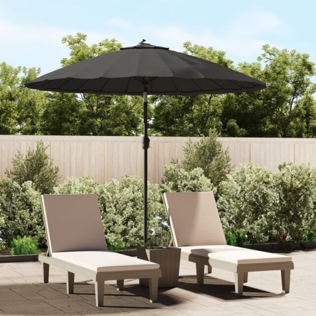Berkfield Home Outdoor Parasol with Aluminium Pole 270 cm Anthracite in Black - image 1