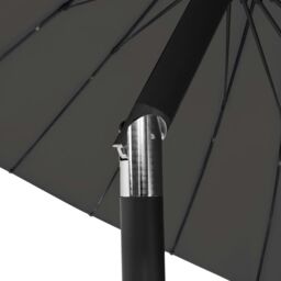 Berkfield Home Outdoor Parasol with Aluminium Pole 270 cm Anthracite in Black - thumbnail 6