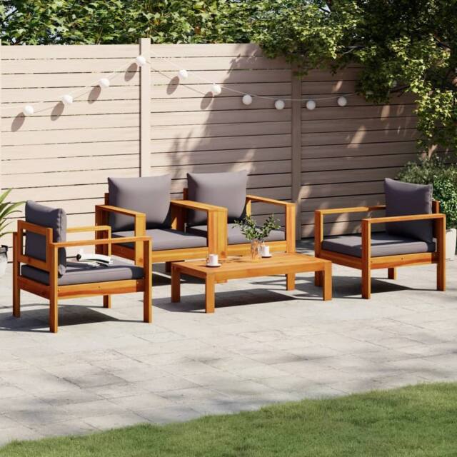 Berkfield Home 5 Piece Garden Sofa Set with Cushions Solid Wood Acacia - image 1