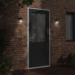 Berkfield Home Outdoor Wall Lights 2pcs Black Die-cast Aluminium - thumbnail 3