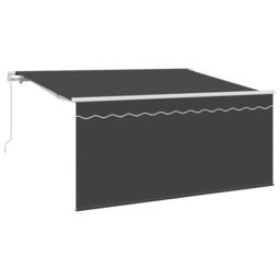 Berkfield Home Retractable Awning Retractable Manual Anthracite 300 x 200 cm Fabric - thumbnail 2