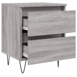 Berkfield Home Bedside Cabinets 2 pcs Grey Sonoma 40x35x50 cm Engineered Wood - Size: 40 x 35 x 50 cm - thumbnail 6