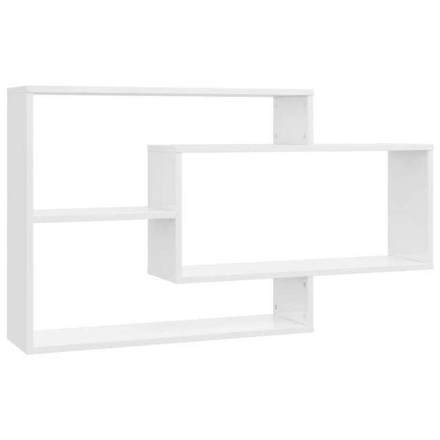 Berkfield Home Wall Shelf High Gloss White 104x20x58.5 cm Engineered Wood - image 1