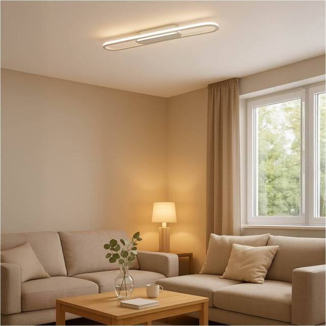 Loops Sleek Chrome Ceiling Light Fixture - Contemporary LED Indoor Lighting in Metallics - image 1