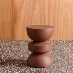 sweeek Side Table End Table Nightstand Metal in Terracotta