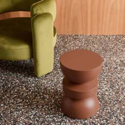 sweeek Side Table End Table Nightstand Metal in Terracotta - thumbnail 4