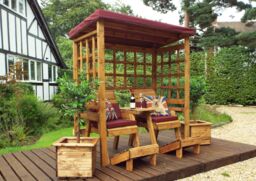 Charles Taylor Trading Henley Twin Arbour Burgundy in Brown - thumbnail 3