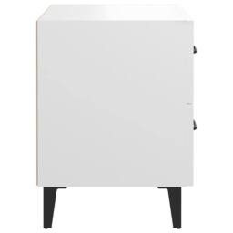 Berkfield Home Decorative Bedside Cabinet White 40x35x47.5 cm - thumbnail 6
