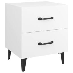 Berkfield Home Decorative Bedside Cabinet White 40x35x47.5 cm - thumbnail 3