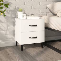 Berkfield Home Decorative Bedside Cabinet White 40x35x47.5 cm - thumbnail 2