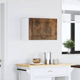 Berkfield Home Kitchen Wall Cabinet Porto Smoked Oak Engineered Wood in Brown - thumbnail 1