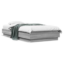 Berkfield Home Bed Frame Frame Grey Sonoma 75x190 cm Small Single Wood - thumbnail 1
