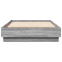 Berkfield Home Bed Frame Frame Grey Sonoma 75x190 cm Small Single Wood - thumbnail 4