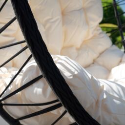 Artemis Home Hebden Garden Hanging Egg Chair in White - thumbnail 4