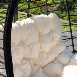 Artemis Home Hebden Garden Hanging Egg Chair in White - thumbnail 2