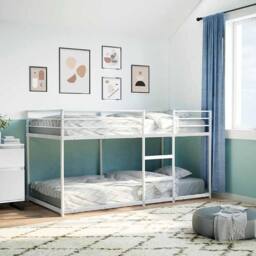 Berkfield Home Breathable Bunk Bed without Mattress White 75x190 cm Steel