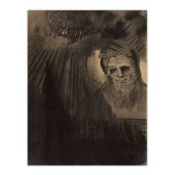 Artery8 Odilon Redon Framed Wall Art Print Apparition Eerie Charcoal Painting in Grey - Size: A4 - thumbnail 3