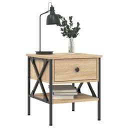 Berkfield Home Bedside Tables 2 pcs Sonoma Oak 40x42x45 cm Engineered Wood in Brown - Size: 40 x 42 x 45 cm - thumbnail 3