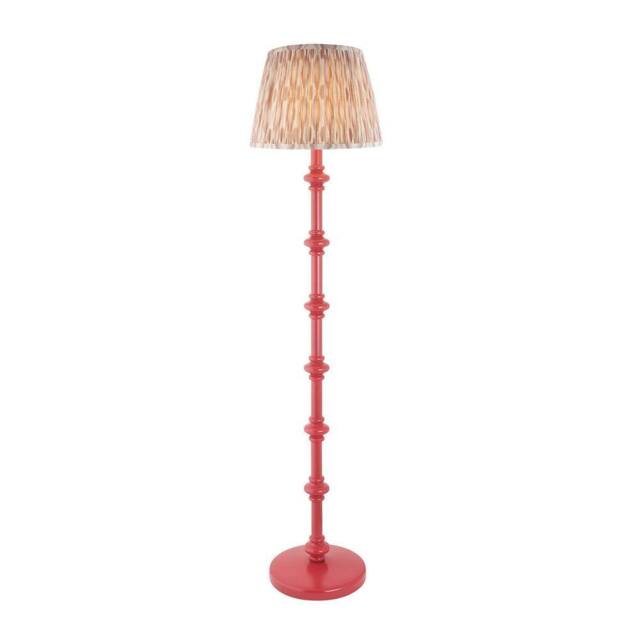 Netlighting Carnaby Pink Floor Lamp Fabric Ikat Shade 35cm B22 - image 1
