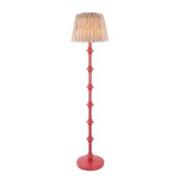 Netlighting Carnaby Pink Floor Lamp Fabric Ikat Shade 35cm B22
