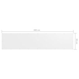 Berkfield Home Balcony Screen White 90x400 cm Oxford Fabric - thumbnail 5