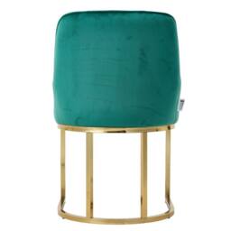 Living and Home Set of 2 Upholstered Dining Chairs in Green - thumbnail 5