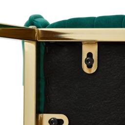 Living and Home Set of 2 Upholstered Dining Chairs in Green - thumbnail 9
