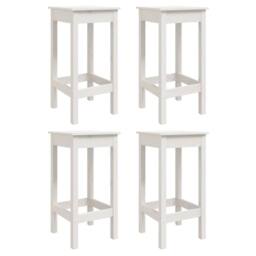 Berkfield Home Beautiful 5 Piece Garden Bar Set White Solid Wood Pine - thumbnail 6