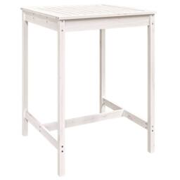 Berkfield Home Beautiful 5 Piece Garden Bar Set White Solid Wood Pine - thumbnail 8