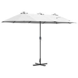 Berkfield Home Garden Parasol Sand 380 x 196 x 235 cm Powder-coated steel in Light Sand - thumbnail 8