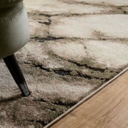 The Rug Shop UK Green Abstract Modern Machine Woven Easy to Clean Stain-Resistant Rug in Beige - Size: 200 cm x 290 cm - thumbnail 7